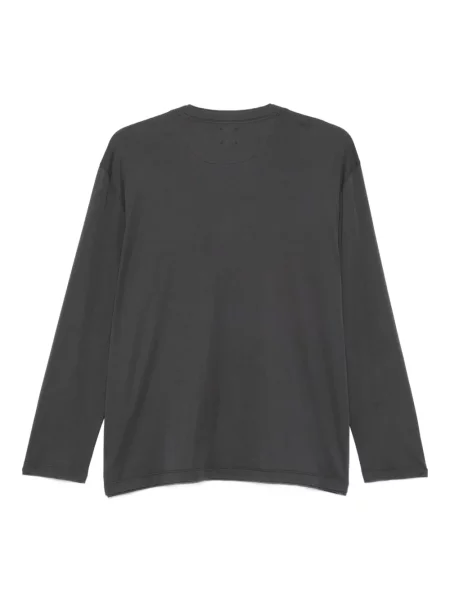 Tricou Eleventy cu decolteu rotund lung negru