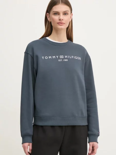 Суитчър Tommy Hilfiger с принт синьо