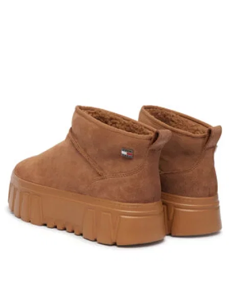 Snehule Tommy Jeans Tjw Suede Platform Boots Wl Svetlo hnedá