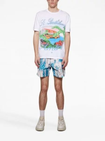 Tricou Amiri cu imagine alb