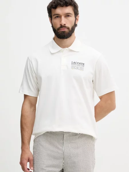 Tricou polo Lacoste alb