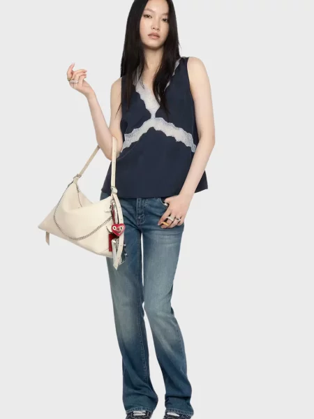 Шелковый топ Zadig&voltaire синий