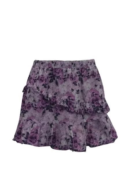 Fusta mini Loveshackfancy cu model floral cu imagine violet