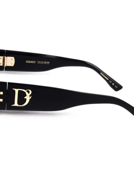 Okulary przeciwsłoneczne Dsquared2 z logo czarne