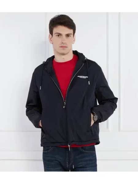 Armani Exchange Cu două fețe geacă negru