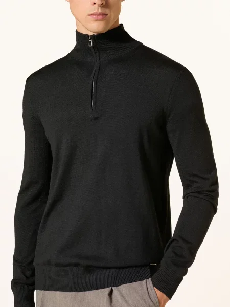 Joop! Sweter Typu Troyer Dario schwarz czarny