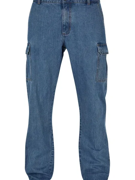 Urban Classics Pantaloni eleganți denim albastru