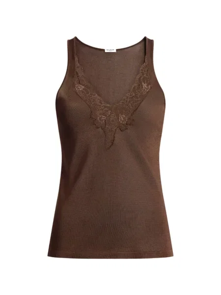 Top Balmain tricotate maro