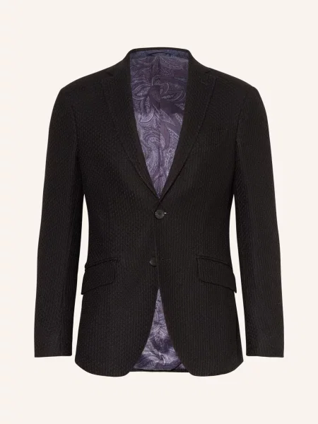 Etro Marynarka Z Dzianiny Slim Fit schwarz czarna