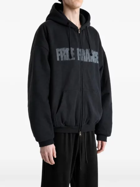 Hanorac cu glugă Vetements cu imagine negru