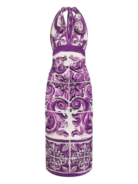 Rochie midi Dolce & Gabbana cu imagine până la genunchi de costum alb