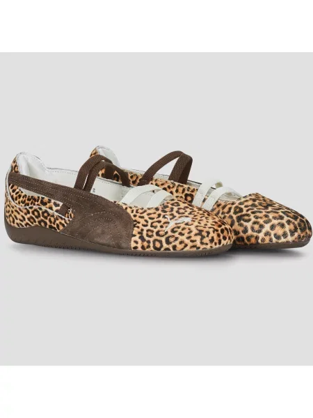 Pantofi Puma cu model leopard galben