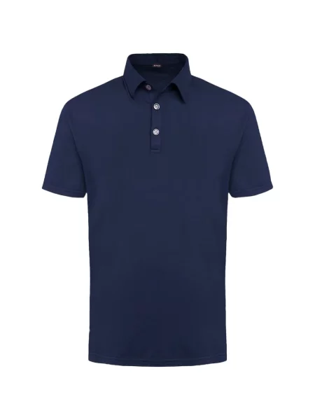 Scurt tricou polo Kiton albastru