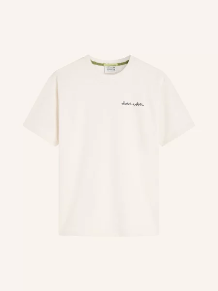 Scotch & Soda Tričko krémová / tmavě modrá