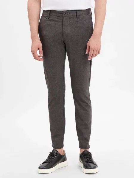 Only&Sons Spodnie ONSMark Mężczyźni brązowy|niebieski w kratkę niebieskie