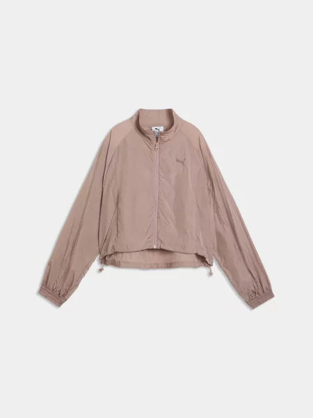 Вітровка PUMA Her Relaxed Full-zip Woven J комбінований верх бежевий