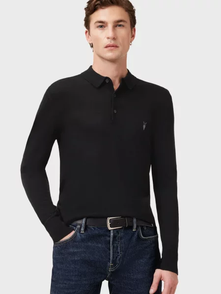 Шерстяной свитер Allsaints черный