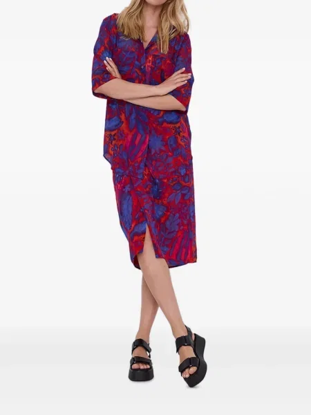 Spódnica Tiger Of Sweden w kwiatki z nadrukiem czerwona