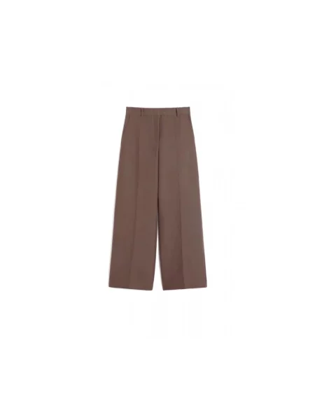 Spodnie Weekend Max Mara brązowe