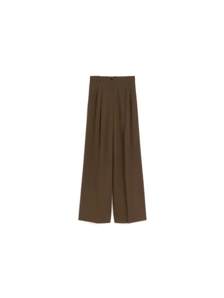Spodnie Weekend Max Mara brązowe
