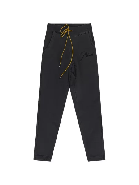 Pantaloni Rhude alergare cu autograf negru