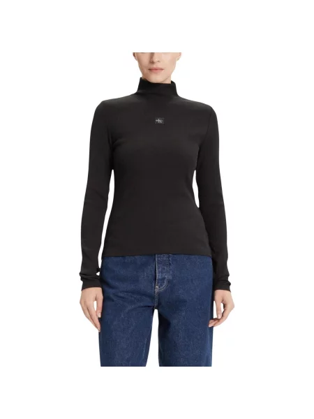 Calvin Klein Jeans Tričko S Dlouhým Rukávem černá