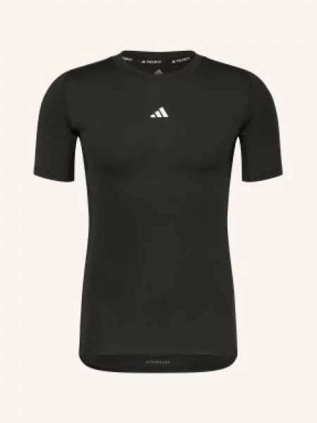 Adidas Performance t-shirt treningowy Techfit gładki czarny