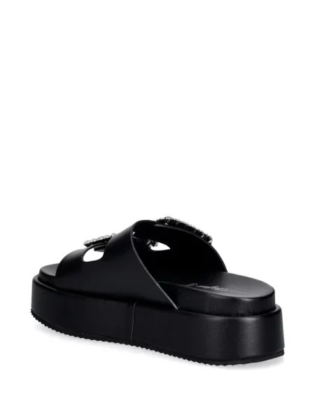 Sandale Buffalo cu platformă cu cataramă negru