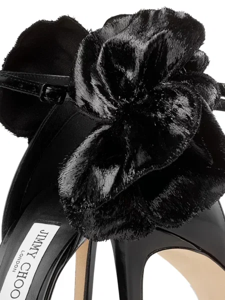 Pantofi cu toc Jimmy Choo cu funde negru