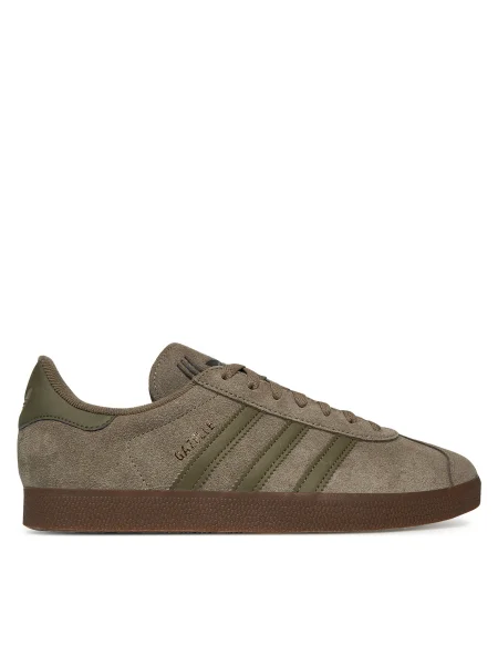 Велурени маратонки adidas Originals Gazelle мъжки зелено каки