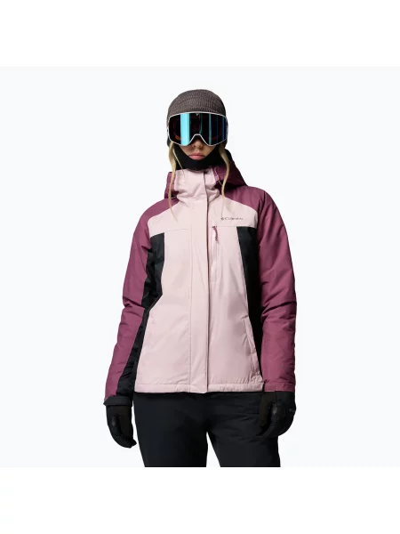 Geacă de schi pentru femei Columbia Snowy Summit Ins mineral pink/black/antique mauve x dye negru