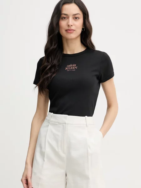 Calvin Klein Jeans tricou pentru femei din cu negru