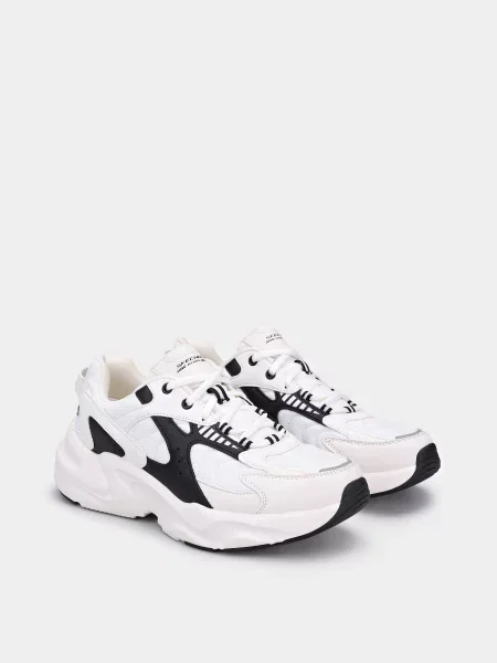 Кожаные повседневные кроссовки Skechers белые