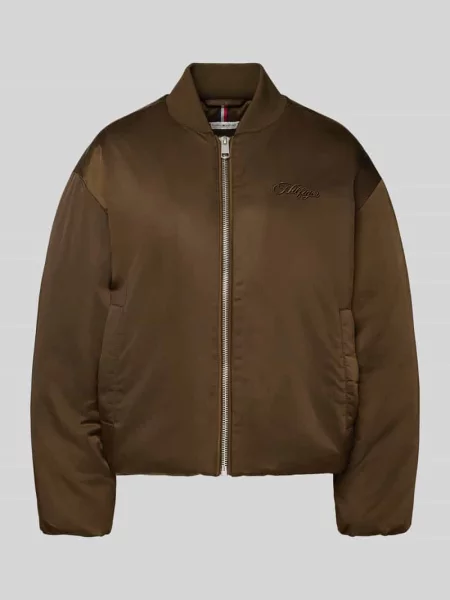 Bomberka o kroju regular fit z tunelem na dole Tommy Hilfiger bordowy