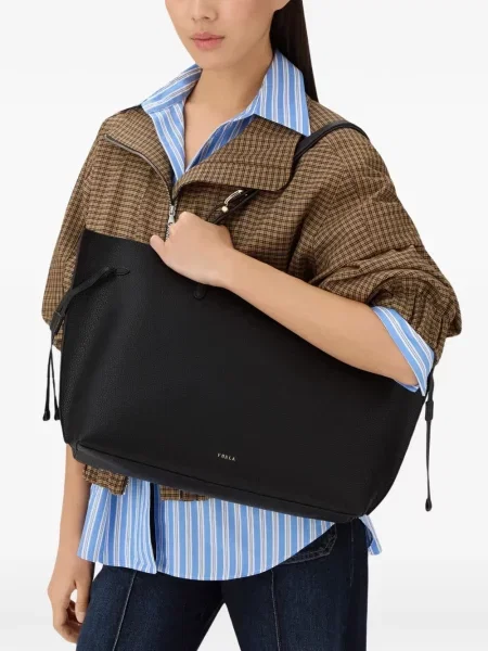 Geanta de piele Furla din piele negru