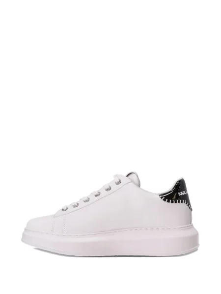 Sneakerși Karl Lagerfeld cu broderie alb