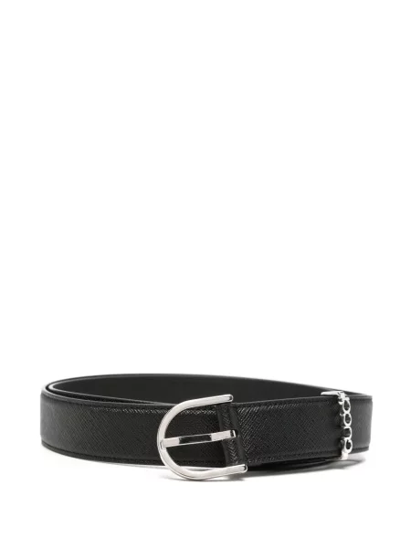 Cu centură curea Gucci din piele cu cataramă negru