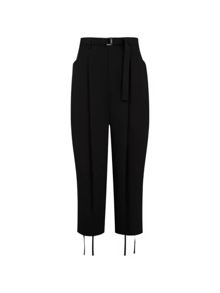 Cu centură pantaloni Sacai negru