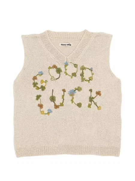 Pulover Story Mfg. cu broderie tricotate
