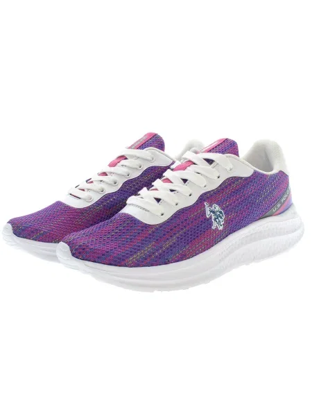 Lniane polo U.s Polo Assn. fioletowe