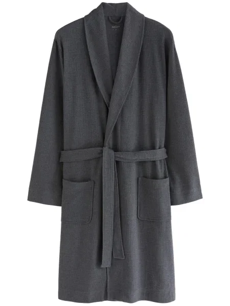 Next Halat de baie scurt grafit gri