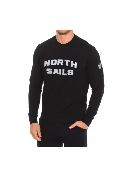 Bluza North Sails z długim rękawem żakardowa czarna