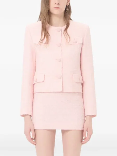 Geacă Valentino Garavani din tweed roz