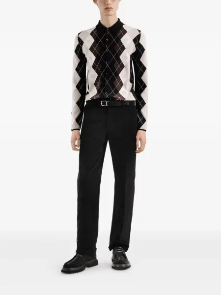 Pantaloni Dolce & Gabbana de catifea cord negru
