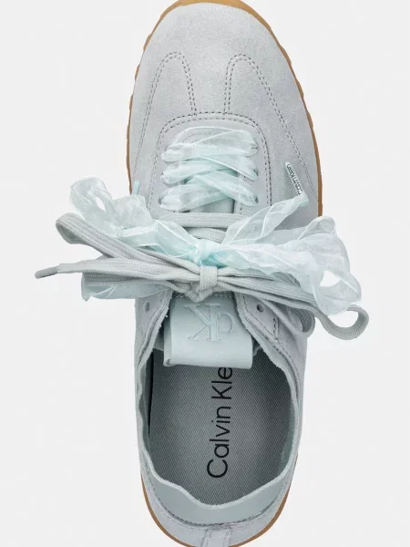 Calvin Klein LOW PROFILE RUN MG SUE DB LACES női bőr sportcipő kék