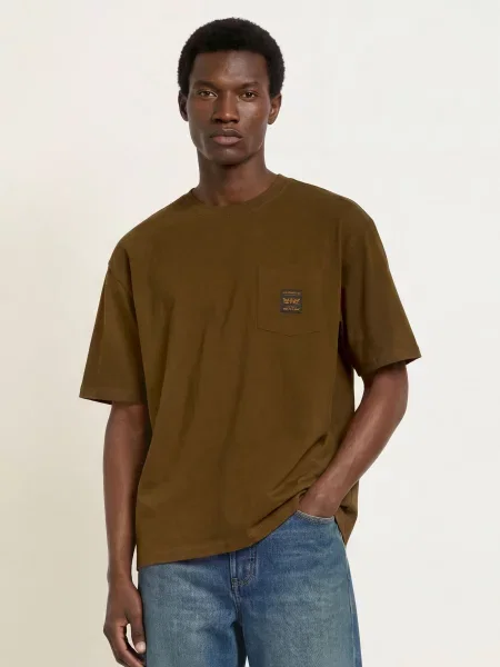 LEVI'S ® Tričko WORKWEAR olivová hnědé