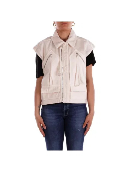 PINKO Prsluk Gerard Gilet Écru bež