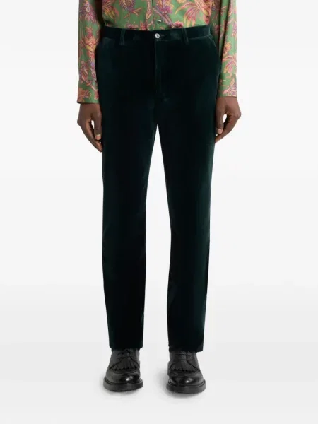Pantaloni Etro de catifea verde