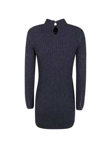 Stras scurt rochie Twinset de lână gri