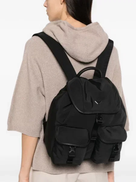 Batoh Emporio Armani s autogramem černý